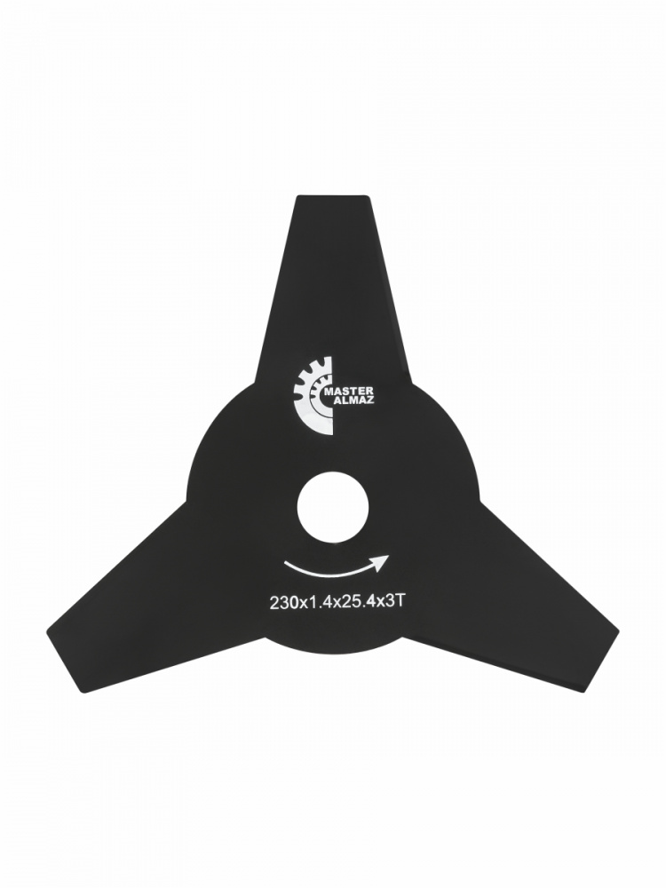 Нож для триммера МастерАлмаз 230х25,4х1,4 мм (3 лезвия) – №1