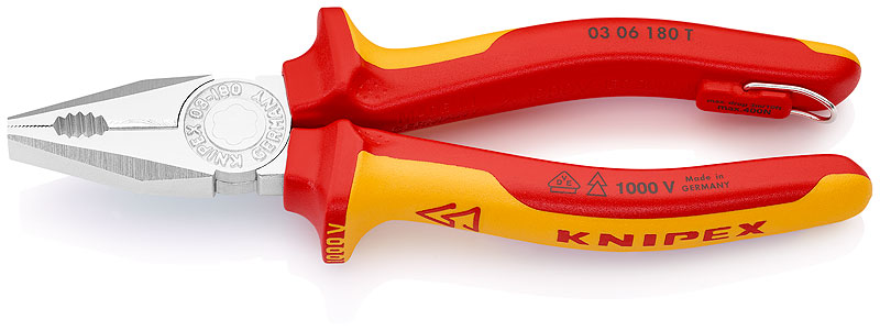 Плоскогубцы Knipex VDE 180 мм, комбинированные (0306180) – фото №1 Плоскогубцы Knipex VDE 180 мм, комбинированные (0306180) – №1