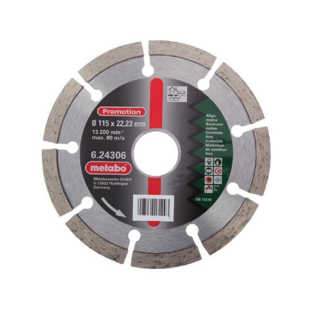 Диск алмазный Metabo Universal 115х22,2 мм – №1