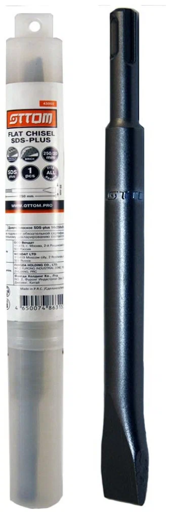 Зубило плоское SDS+ Ottom 20х14x250 мм – фото №1 Зубило плоское SDS+ Ottom 20х14x250 мм – №1