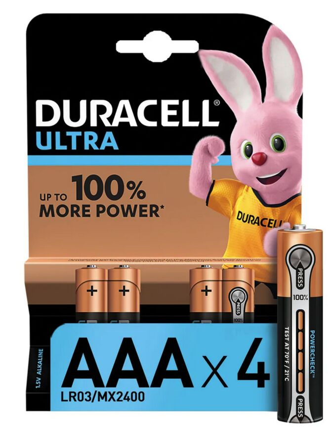 Батарейки Duracell Ultra Power AAA алкалиновые (4 шт) – фото №1 Батарейки Duracell Ultra Power AAA алкалиновые (4 шт) – №1