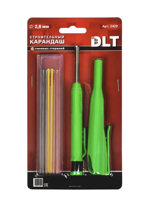 Карандаш строительный DLT + 6 сменных стержней – №4