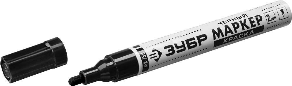 Маркер-краска Зубр МК-400 2-4 мм, черный – №1