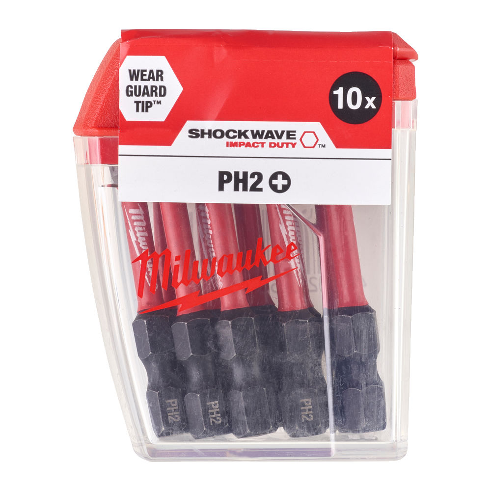 Бита Milwaukee Shockwave PH2х50 мм (1шт) – фото №1 Бита Milwaukee Shockwave PH2х50 мм (1шт) – №1