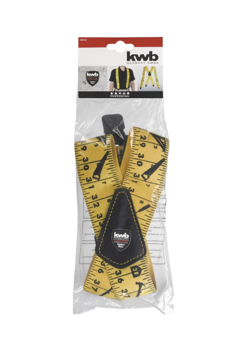 Подтяжки эластичные KWB 100х5 см желтые (908400) – №1