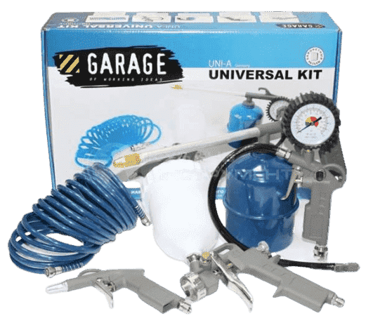 Набор пневмоинструментов Garage Universal UNI-A (5 предметов) – фото №1 Набор пневмоинструментов Garage Universal UNI-A (5 предметов) – №1