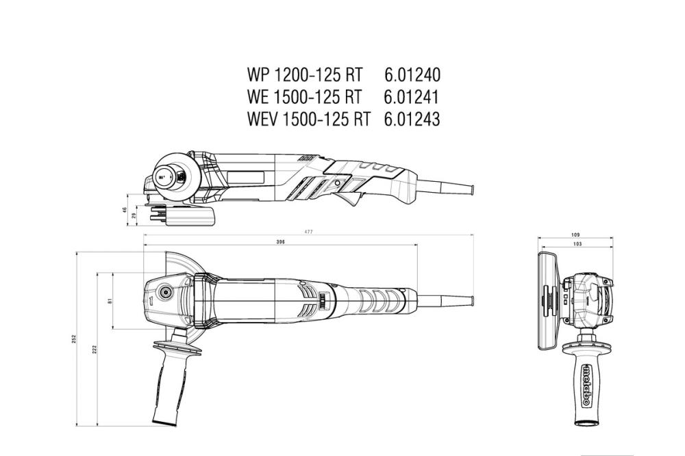 УШМ Metabo WEV 1500-125 RT – фото №1 УШМ Metabo WEV 1500-125 RT – №1