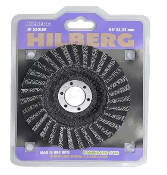 Диск лепестковый Hilberg Super 115х22,2 мм №180 алмазный – фото №1 Диск лепестковый Hilberg Super 115х22,2 мм №180 алмазный – №1