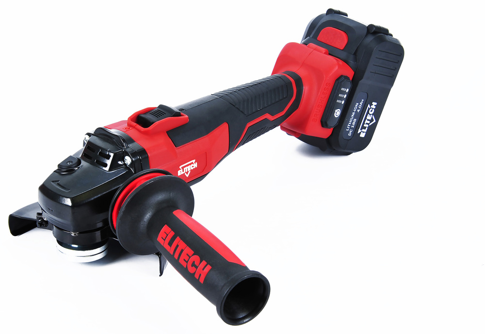 Аккумуляторная УШМ Elitech МШУ 18БЛ (1х4,0 Ач) – фото №1 Аккумуляторная УШМ Elitech МШУ 18БЛ (1х4,0 Ач) – №1