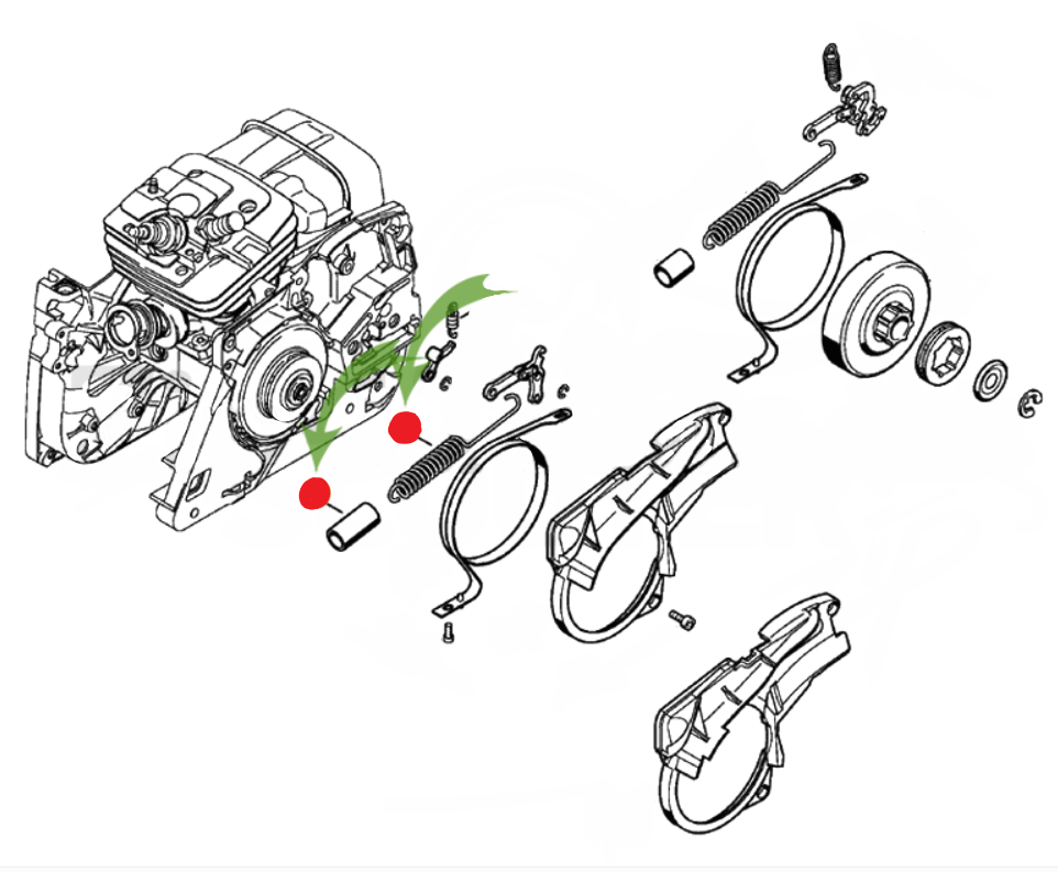 Пружина тормоза цепи Stihl для бензопил MS 361/ 362 – №1
