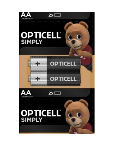 Батарейки Opticell AA LR6 алкалиновые (2 шт) – фото №1 Батарейки Opticell AA LR6 алкалиновые (2 шт) – №1