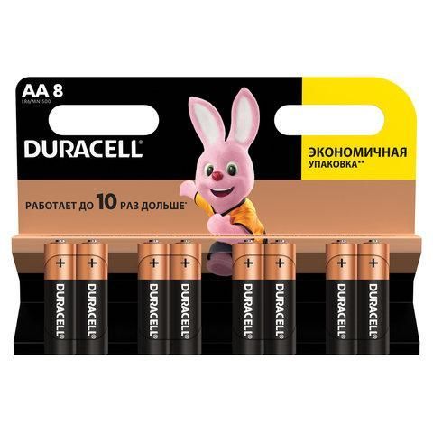 Батарейки Duracell Basic AA LR6 алкалиновые (8 шт) – №1