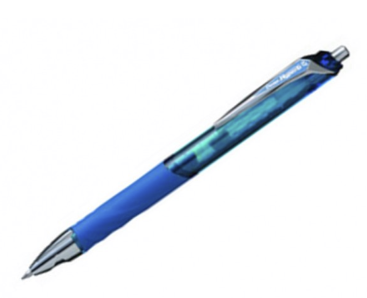 Ручка гелевая автоматическая Pentel HyperG 0,7 мм, голубая – №1