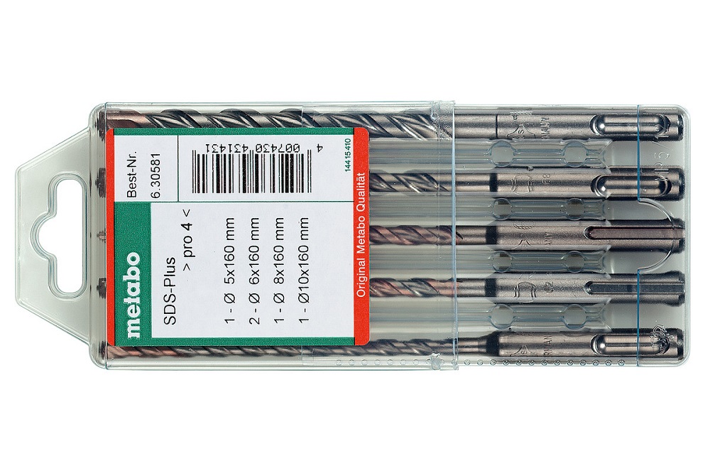 Набор буров SDS+ Metabo Pro4 (5 шт) – фото №1 Набор буров SDS+ Metabo Pro4 (5 шт) – №1