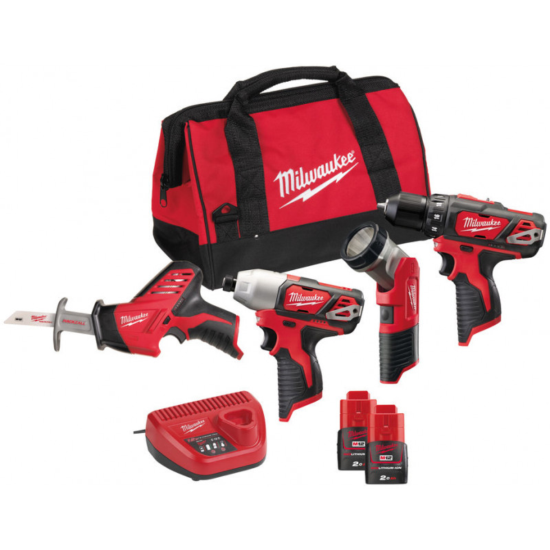 Набор инструментов Milwaukee M12 ВPP4А-202В (Li-Ion 2Ач) – фото №1 Набор инструментов Milwaukee M12 ВPP4А-202В (Li-Ion 2Ач) – №1