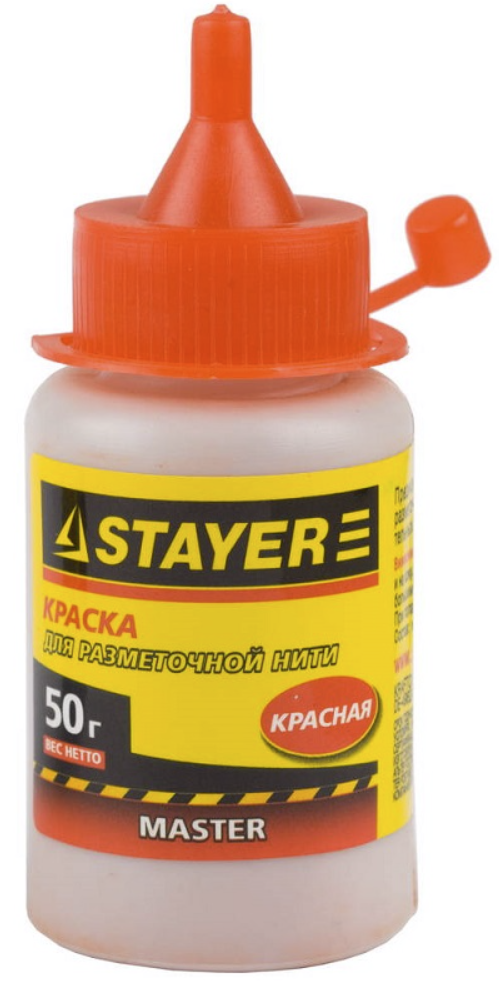 Краска для разметочных шнуров Stayer, красная (50 гр) – фото №1 Краска для разметочных шнуров Stayer, красная (50 гр) – №1