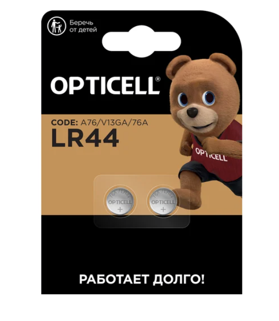 Батарейка Opticell LR44/LR1154/AG13/G13 (2 шт) – фото №1 Батарейка Opticell LR44/LR1154/AG13/G13 (2 шт) – №1