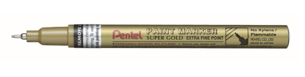 Маркер перманентный Pentel Paint 0,6 мм, золотистый – №1