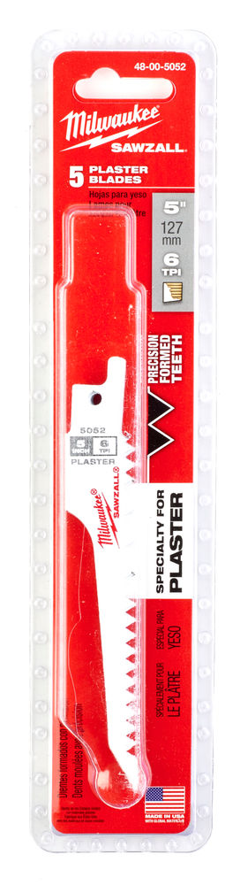 Полотно сабельное Milwaukee Drywall 125х4,2 мм по гипсокартону (1 шт) – №1