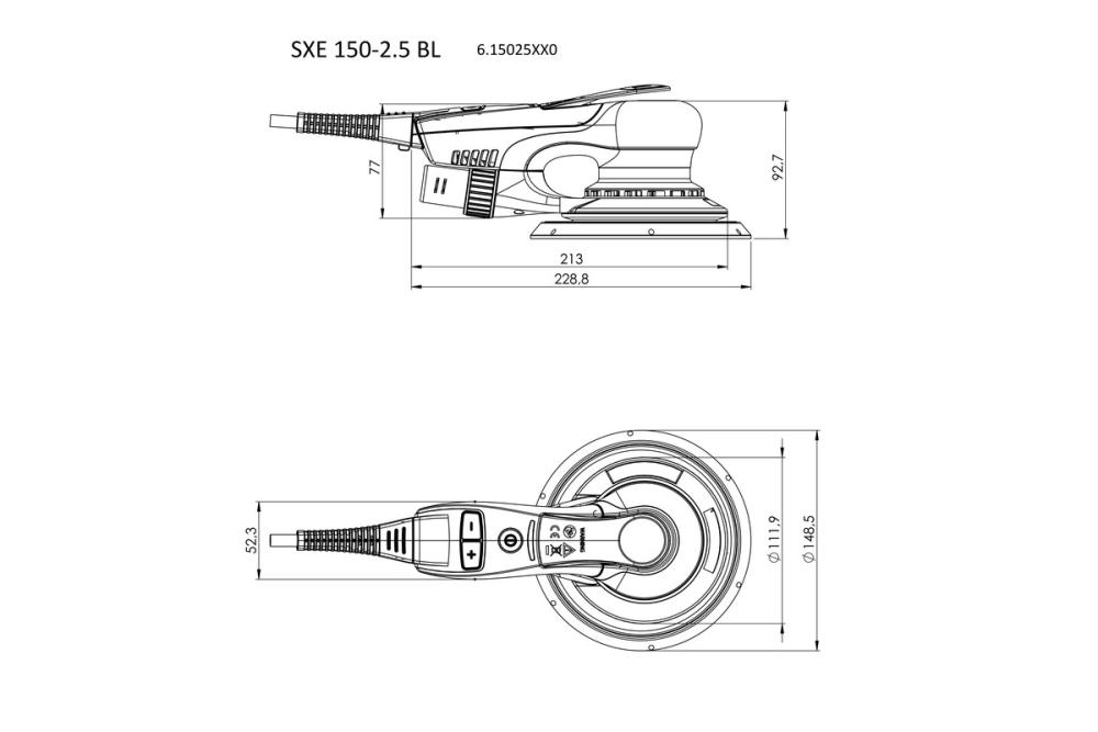 Эксцентриковая шлифовальная машина Metabo SXE 150-2.5 BL – фото №3 Эксцентриковая шлифовальная машина Metabo SXE 150-2.5 BL – №3