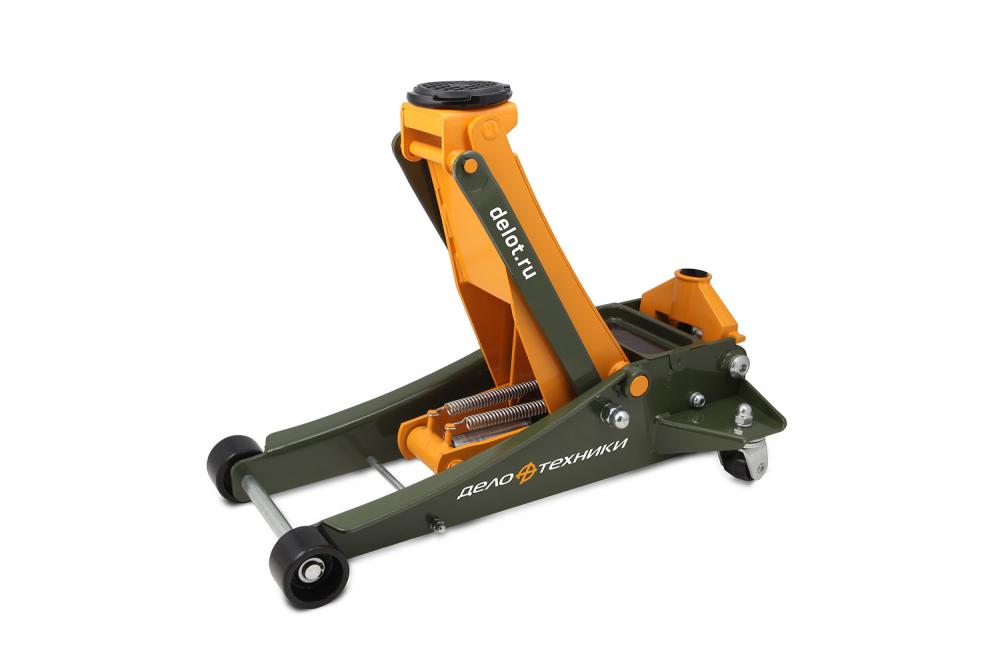 Домкрат подкатной Дело Техники 3т, 85-500 мм двухплунжерный – №6