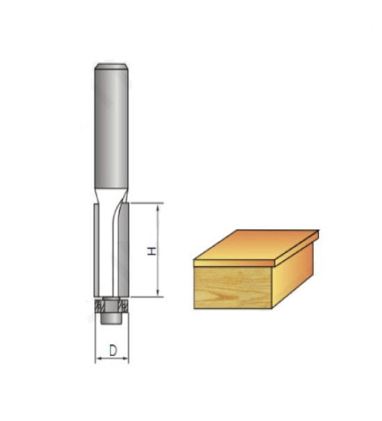Фреза кромочная прямая Strong 8х12х65 мм с нижним подшипником – №1