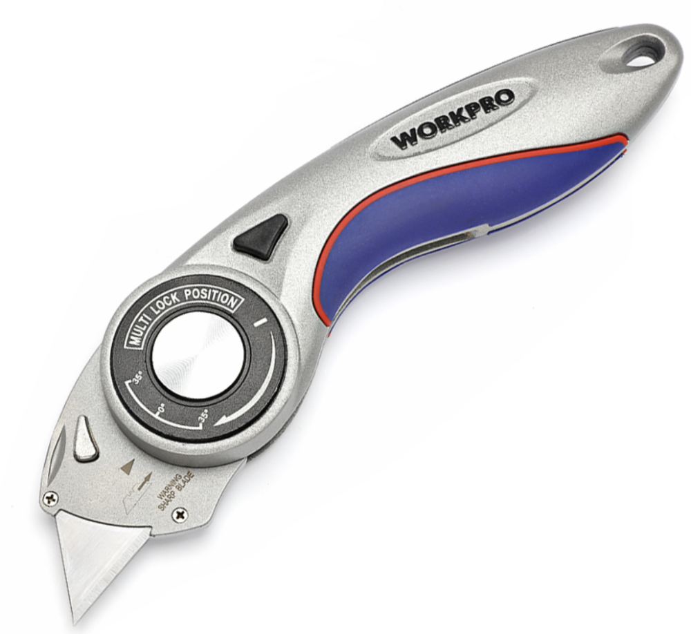 Нож складной WORKPRO алюминиевый + 5 запасных лезвий (WP211013) – №1