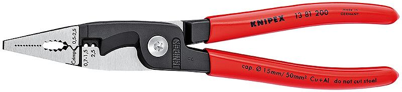 Клещи универсальные для электромонтажных работ Knipex 210 мм (1381200) – фото №1 Клещи универсальные для электромонтажных работ Knipex 210 мм (1381200) – №1