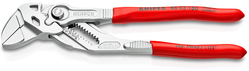 Клещи переставные-гаечный ключ Knipex 180 мм (KN-8603180) – фото №1 Клещи переставные-гаечный ключ Knipex 180 мм (KN-8603180) – №1