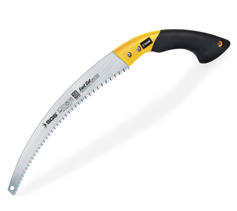 Ножовка загнутая для обрезки веток SGS 300 мм в ножнах – №1