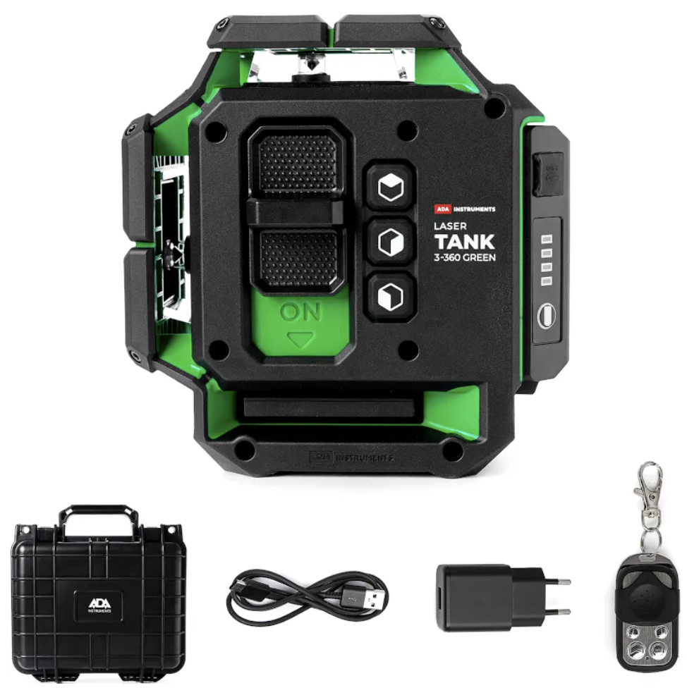 Уровень лазерный ADA LaserTank 3-360 Green Zero Edition – №8