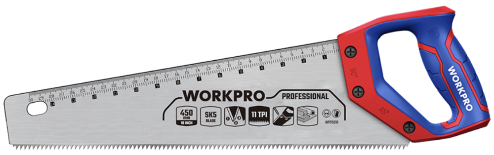 Ножовка по дереву WORKPRO 400 мм 7TPI (WP215005) – №1