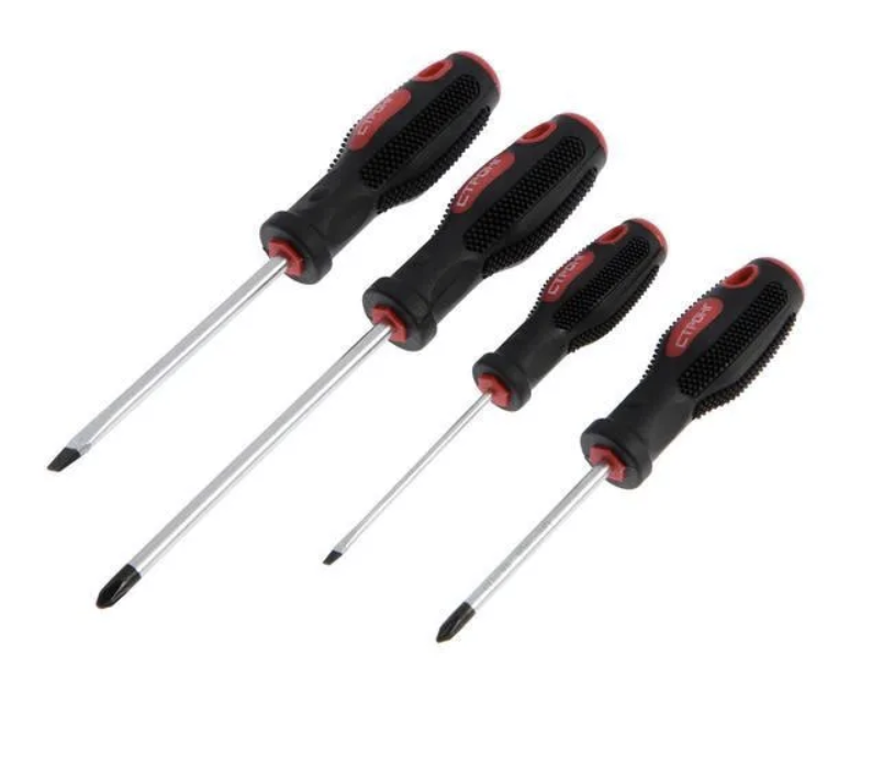 Набор отверток Strong PH1, PH2, SL3, SL6 (4 шт) – фото №1 Набор отверток Strong PH1, PH2, SL3, SL6 (4 шт) – №1