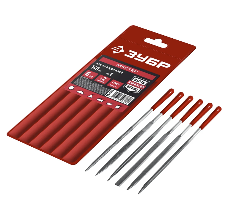 Набор надфилей Зубр 140 мм в чехле (6 шт) – №1