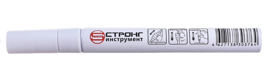 Маркер-краска перманентный Strong 3 мм, белый – №1