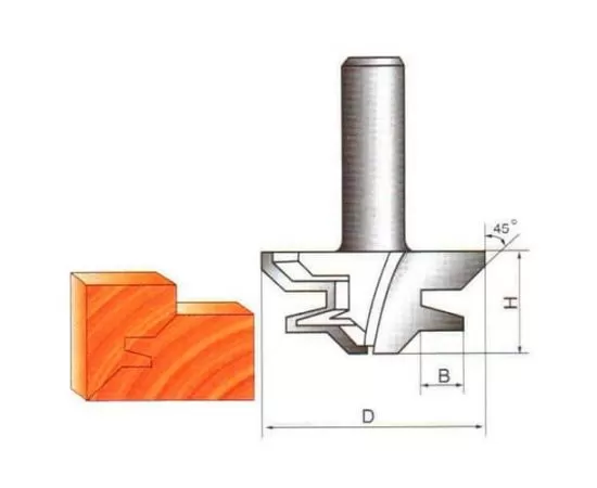 Фреза рамочная Strong 8х50х22 мм 45°. – №1