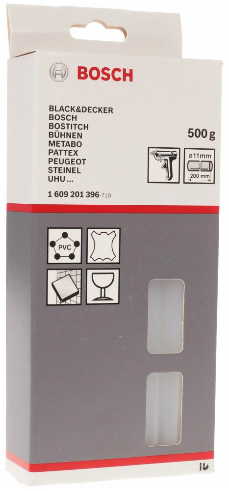 Клей для термопистолета Bosch 11х200 мм бесцветный (1609201396) – №1