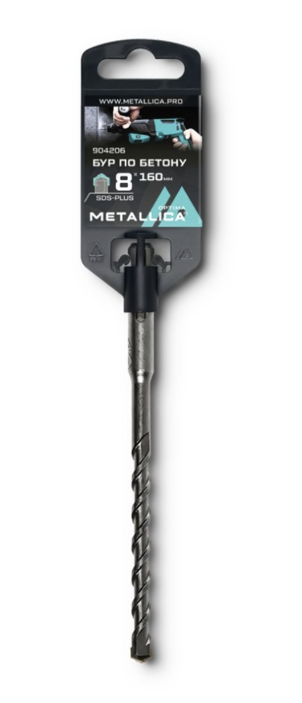 Бур SDS+ Metallica Optima 8х160/100 мм – фото №1 Бур SDS+ Metallica Optima 8х160/100 мм – №1