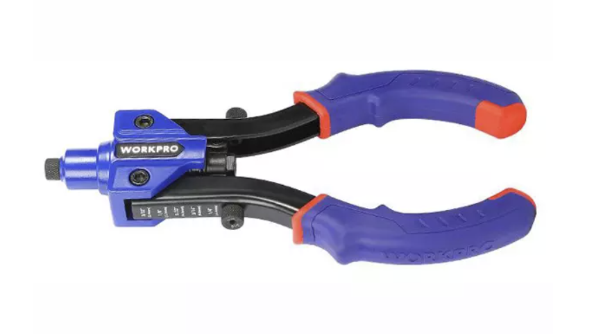 Заклепочник WORKPRO 250 мм двуручный + 3 размерных насадки (WP225004) – фото №1 Заклепочник WORKPRO 250 мм двуручный + 3 размерных насадки (WP225004) – №1