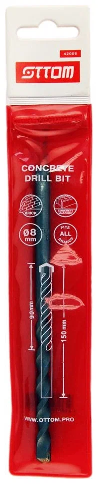 Сверло по бетону Ottom 8x150/90 мм – фото №1 Сверло по бетону Ottom 8x150/90 мм – №1