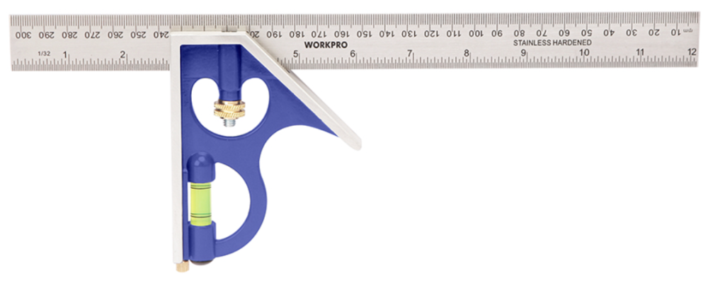 Угольник алюминиевый WORKPRO 300 мм с уровнем (WP264002) – №1