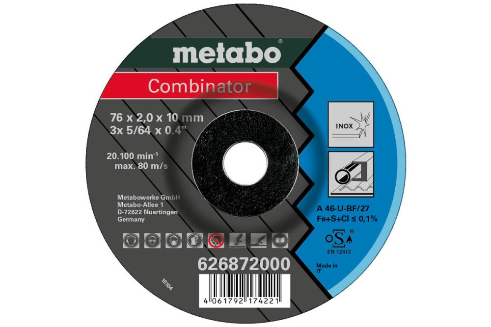 Диск по металлу Metabo Combinator 76x2мм Inox (3 шт.) – №1