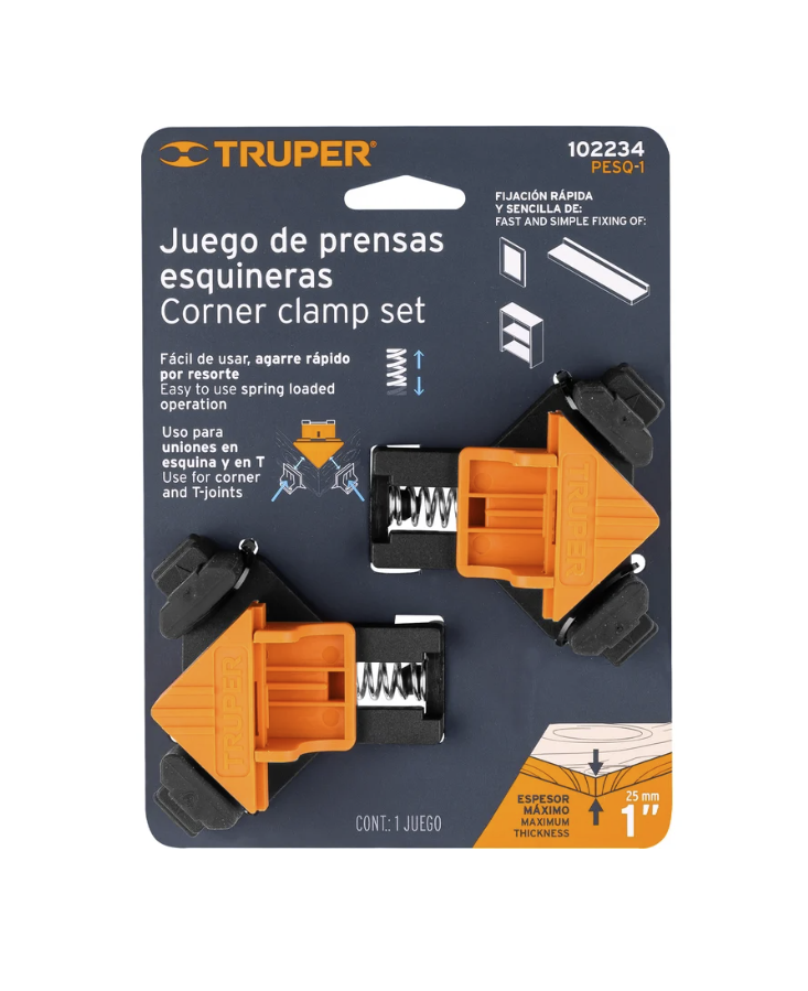 Зажим угловой Truper PESQ-1 (2 шт) – фото №1 Зажим угловой Truper PESQ-1 (2 шт) – №1