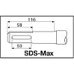 Зубило плоское SDS-max Milwaukee 25х600 мм – фото №2 Зубило плоское SDS-max Milwaukee 25х600 мм – №2