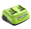 Зарядное устройство Greenworks G24X2C8, 24V, 8A ультрабыстрое двойное 2958807 – фото №2 Зарядное устройство Greenworks G24X2C8, 24V, 8A ультрабыстрое двойное 2958807 – №2