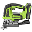 Аккумуляторный лобзик Greenworks GD24JS120 24В (1х2,0 Ач) 3601407CUA – фото №2 Аккумуляторный лобзик Greenworks GD24JS120 24В (1х2,0 Ач) 3601407CUA – №2